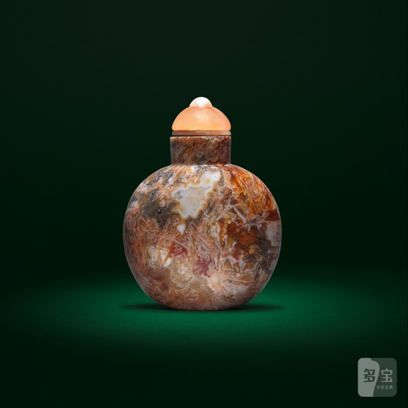 十八/十九世紀 石英鼻煙壺 | A MOTTLED QUARTZ SNUFF BOTTLE - 图4